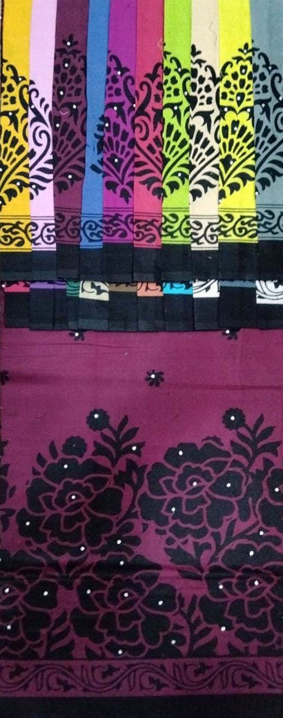 Rayon Dyed Dupatta with Stone - 44”