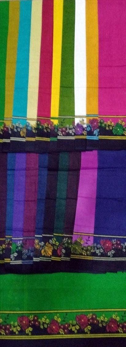 100% Cotton Mulmul Dyed With Design in Border - 44”
