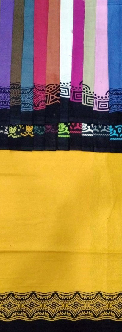 100% Cotton Mulmul Dyed Dupatta with Border - 44”
